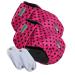 Glenndarcy diaper for bitches waterproof fabric size S pink / black dotted 2 pieces pink and black dots 2 pack - size small