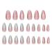 Lencyh Medium Press On Nails Medium False Nails Ombre | Almond 12 Sizes Cat Eye Artificial Press On Nails Includes Nail File For Woman
