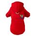 Izefia dog hoodie dog hoodies clothing fleece dog sweater winter sweatshirt warm cotton loop basic dog hoodie for little dog puppy cat red xl xl red