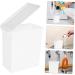 STOBAZA Organization Bucket Box Sheet Laundry Storage Box Plastic Drawers Plastic Storage Bucket Drum With Cover 14.6X14X8CM White - Buy Online on GoSupps.com