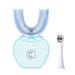 Automatic Toothbrush Sonic Glow Toothbrush Teeth Whitening Kit Sonic Brush Equipped with Two Replacement Brush Heads (White-Blue)