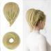 BARSDAR HAARDIAD HAIR Extensions Hair-Knoten-Horse-Empaning straight synthetic hair part short ponytail rolls hair jewelry simply scrunchie for women 18H613 20cm 18H613# ash brown mixture bleaching blonde