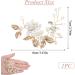 Bride Flower Wedding Hair Vines Gold Crystal Hair Clips Brides Flower Leaf Women Bridal Headpiece Wedding Hair Vine Comb Pins Accessories for Girls Hair Styling Guest Headband for Bridesmaid - Buy Online on GoSupps.com
