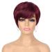 G&T Red Pixie Cut Wig with Bangs - Short Layered Heat Resistant Synthetic Wig for Women - Daily Party Use (99J) - Buy Online on GoSupps.com