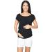 Mija Maternity Shorts Pants Trousers | Over Bump Panel | White - Size 6 - Buy Online on GoSupps.com