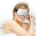 Buy Adjustable White and Black Marble Texture Sleep Mask for Women - Comfortable Eye Shades Cover with Elastic Strap | International Shipping Available - Buy Online on GoSupps.com