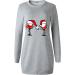 Women's Christmas Hoodie Sweatshirt - Cartoon Sexy Party Dress Tops for Autumn/Winter - XL Gray - Buy Online on GoSupps.com