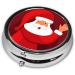 Cute Santa Claus Print Round Pill Box | 3 Compartment Portable Medicine Organizer for Travel & Vitamins - Buy Online on GoSupps.com