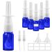 Furuising 6 pieces noses spray bottles 10ml glass nasal spray reusable blue empty nasens spray bottle small with labels nozzles funnel for perfume essential oils saline solution