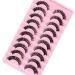 Eyelashes Russian Strip Lashes Natural Fluffy Wispy D Curly Effect Hybrid Strip Lashes Look Like Extensions 10 Pairs (D-04) - Buy Online on GoSupps.com