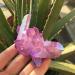 Natural Crystal Rough Specimen 80-90g Purple Flame Aura Quartz Crystal Cluster Specimen - Buy Online on GoSupps.com