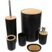 LUOZZY Bathroom Essentials Set - Black Trash Can, Toothbrush Cup, Hand Sanitizer Bottle - Buy Online on GoSupps.com