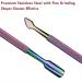 Professional Stainless Steel Cuticle Cutter with Pusher - RONAVO Cuticle Trimmer Set for Fingernails and Toenails - Buy Online on GoSupps.com