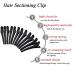 Buy Anself 12pcs Combi-Clip Hair Clips - Black Plastic Sectioning Clamps for Perfect Hairstyling | International Shipping Available - Buy Online on GoSupps.com