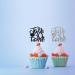 Talk 30 To Me Cupcake Toppers for 30th Birthday Number 30 Sign Cupcake Toppers Black & Silver Glitter Cake Decorations for Cheers to 30 Fabulous Birthday Party Supplies - 24pcs silver&black - Buy Online on GoSupps.com
