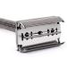 QSHAVE Butterfly Open Long Handle Double Edge Safety Razor Set - Nostalgic Design - Men and Women - 1 Razor + Leather Sleeve + 5 Titanium Coated Blades - Buy Online on GoSupps.com
