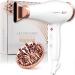 Lily England Hair Dryer with Diffuser for Curly Hair - 1800w Diffuser Hairdryer with 3 Heat Settings 2 Speeds & Cool Shot Blow Dryer - Hairdryers for Women White & Rose Gold Rose Gold With Diffuser