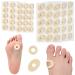 90 Pieces Corn Cushions Soft Latex Foam Self Adhesive Callus Pads Corn Pad Anti Friction Reduce Foot and Heel Pain 2 Models Skin Color One Size