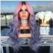 BGHJUE Gradient Purple Long Curly Lace Front Wig - Human Hair for Black Women | Pre Plucked Brazilian Remy Hair - Buy Online on GoSupps.com