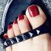 Brishow Artificial Nails Foot False Toenails Acrylic Stick on Toenails 24pcs For Women and Girls (b)