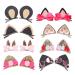 Lurrose 8 pairs of cute animal ears hair clips sequin ears alligator-hair needles cosplay hair jewelry for Easter Halloween party 8 pairs