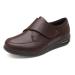 Yytcsjz Diabetic Shoes for Man Extra Wide Surgery Recovery Shoe for Elderly Non Slip Fattening and Widening for Edema Arthritis Fasciitis Swollen Feet (Color : Brown Foot Length : 24.5cm) 24.5cm Brown