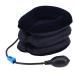 Salutuya neck traction device & collar support semi-velvet Neck stretcher traction inflatable & adjustable neck stretcher collar to relieve neck pain (navy)