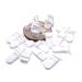 Sutoyuen 25Pcs Pacifier Clips: DIY Teething Toys, Baby Blankets, Bib Holder - 20mm Ribbon (White) - Buy Online on GoSupps.com
