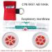 PHCOZY 5 Pcs CPR Mask Keychain Set | Check Valve & Breathing Scarf | MojiDecor Red Breathing Barrier for Safety & First Aid - Buy Online on GoSupps.com