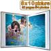 8x10 Photo Album with 64 Clear Pages, Linen Cover, and Front Window - Grey 8x10 Album for 8x10 Photos - Buy Online on GoSupps.com
