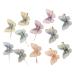 Frcolor 12 pieces vintage butterfly hair clip metal cloth cute embroidered animal hair clips New year birthday party hair jewelry party favors for women women (mixed