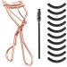 WLLHYF Eyelash Curler Kit with 10 Silicone Refill Pads and Mascara Brush - Universal Lash Curler Makeup Tool for Women - Buy Online on GoSupps.com