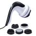 Handheld Cellulite Remover Electric Back Massager - Portable Anti Cellulite Massager with 4 Different Massage Heads for Neck Shoulders Arm Back Waist Belly Legs Foot Calf Muscle