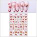 DIY Manicure Love Heart Flowers Nail Art Nail Stickers Pink Bow-knot Nail Decals Strawberry(2) - Buy Online on GoSupps.com