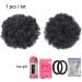 Large Short Kinky Curly Afro Puff Drawstring Ponytail Extension | Synthetic Clip-in Hairpiece for Women (1B#) - Buy Online on GoSupps.com