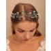 Deniferymakeup Women Pearl Wreath Light Blue Crystal Hair Vine Rhinestone Wedding Hair Accessory Gift for Her Party Headpiece for Bride Bridesmaid Girls - Buy Online on GoSupps.com