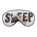 LynaRei Sleeping Mask Funny Pug Dog Sleep Eye Mask Blindfold with Adjustable Strap Eat Sleep Slogan Soft Eye Cover for Blocking Out Lights Style-4