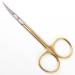 Nail Manicure Scissors 4.5 with Gold Handle for Beard/ Mustache, Ear, Facial Hair, Eyebrows, Eyelashes for Wome (Adasesgld003)