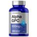 Alpha GPC 600mg | 120 Capsules | Vegetarian, Non-GMO & Gluten Free Choline Supplement | Supports Healthy Memory, Focus and Clarity | by Horbaach