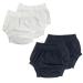 AQX cloth diaper covers for adults reusable waterproof underwear for incontinence leak -proof high waist plastic 4 pieces (black and white size 3xl) 3xL black and white