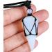 Kyeygwo Hexic Carnice Pendant Necklace - Adjustable Leather Rope & Polished Quartz Pointed Stone - Healing Reiki Pendulum - Blue - Buy Online on GoSupps.com