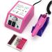 FATUXZ Professional Nail Drill Machine 20000 RPM, Nail File Kit for Acrylic Nails, Gel Nails Glazing Nail Art Polisher Sets for Home Salon Use (Pink)