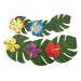 Zerodeko Personalized Gift 36 Pcs Home Decoration Supplies Artificial Leaves Fake Monstera Leaves Simulation Green Turtle Leaves Artificial Plants Household Personalised Gifts