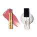 LAURA GELLER Clear Lip Oil Glass Half Full & Tinted Hydrating Lip Balm In the Buff Duo | Nourishing Lip Kit for Dry Lips Moisturizing Color and Shine
