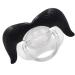 Woys Baby Schnuller - portable cute pacifier in food quality with fun beard |Small bare pacifier teeth binky gift pacifier for boys and girls black B: Langer Bart