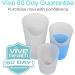 Vive Nosey Cup - Cut Out Drinking Glass for Controlled Sips and Portions - Gray - Buy Online on GoSupps.com