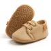 RVROVIC Baby Boys Girls Sneakers Anti-Slip Oxford Loafer Flats Infant Toddler PU Leather Soft Sole Baby Shoes 12-18 Months 1 Khaki