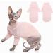 PUMYPOREITY Cotton Cat Clothes Pullover for Sphynx Cat Breathable Shirt Hairless Cat Sweater Cat Jumper Vest Warm Basic Top Stretch Solid Color for Cats(Pink XXL) XXL C-Pink