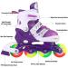 JIFAR Youth Children's Inline Skates - Adjustable with Light Up Wheels - Purple M (1Y-4Y / 8-16 years) - Indoor & Outdoor Skating - Buy Online on GoSupps.com