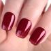 Sheer Gel Nail Polish Jelly Dark Red Translucent Color UV/LED Light Cure Gel Polish for Nail Art DIY Manicure and Pedicure at Home 0.5 fl oz
